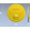 Медаль-эмблема "Крылатый тигр" - 3D модель STL для ЧПУ