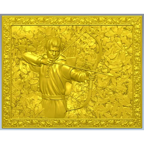 Рельефная 3D модель "Воин-Лучник" (STL) для ЧПУ