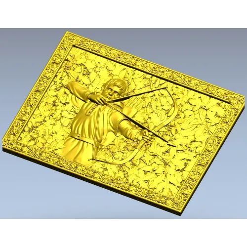 Рельефная 3D модель "Воин-Лучник" (STL) для ЧПУ