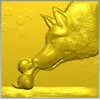 Wolf and Pup bas-relief STL for CNC