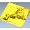 Wolf and Pup bas-relief STL for CNC