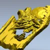 Волк под Луной - рельефная 3D модель STL для ЧПУ