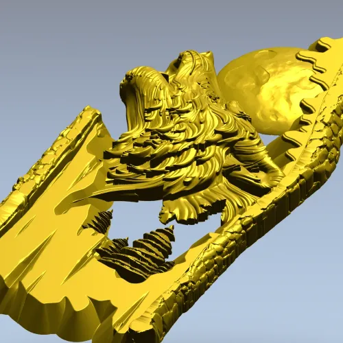 Волк под Луной - рельефная 3D модель STL для ЧПУ