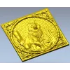Рельефная 3D модель stl "Лесной страж" - волк в медальоне для ЧПУ