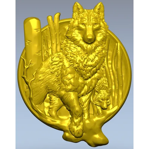 Волчья тарелка - рельефная 3D модель STL для ЧПУ