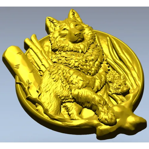Волчья тарелка - рельефная 3D модель STL для ЧПУ