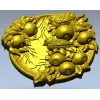 Яркий медальон "Воробей в яблочном саду" - 3D модель STL для ЧПУ