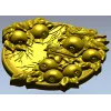 Яркий медальон "Воробей в яблочном саду" - 3D модель STL для ЧПУ