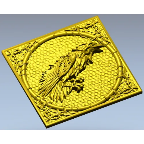 Ворон в кольце - 3D модель STL для ЧПУ