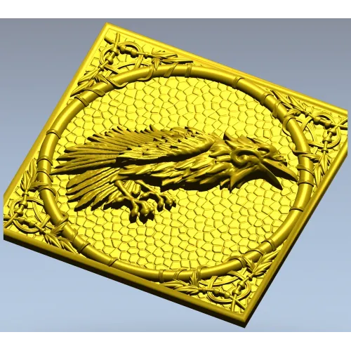 Ворон в кольце - 3D модель STL для ЧПУ