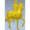 3D модель STL - Всадник в седле, рельеф для ЧПУ