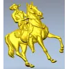 3D модель STL - Всадник в седле, рельеф для ЧПУ