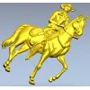 3D модель STL - Всадник в седле, рельеф для ЧПУ