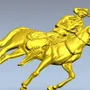 3D модель STL - Всадник в седле, рельеф для ЧПУ