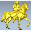 3D модель STL - Всадник в седле, рельеф для ЧПУ