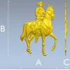 3D модель STL - Всадник в седле, рельеф для ЧПУ
