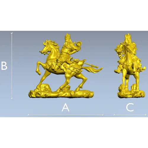 Gallant Rider - high-detail 3D STL model for CNC milling
