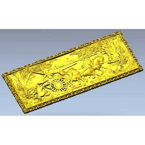 Triumphal Chariot Relief - high-relief STL 3D model for CNC