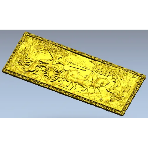 Triumphal Chariot Relief - high-relief STL 3D model for CNC