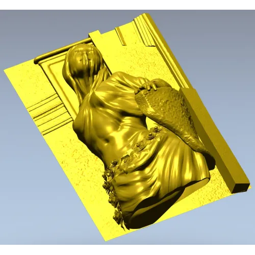Вуаль во мраморе - барельефная 3D модель STL для ЧПУ