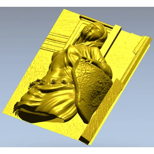 Вуаль во мраморе - барельефная 3D модель STL для ЧПУ