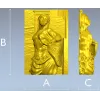 Вуаль во мраморе - барельефная 3D модель STL для ЧПУ