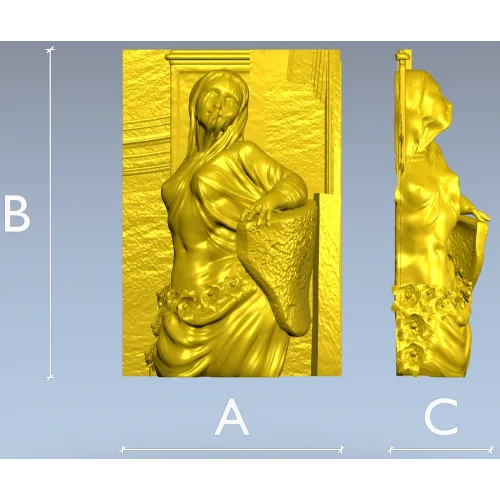 Вуаль во мраморе - барельефная 3D модель STL для ЧПУ