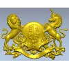 Royal Coat of Arms 3D STL model for CNC carving
