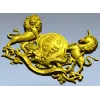 Royal Coat of Arms 3D STL model for CNC carving