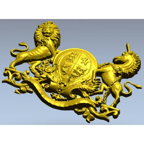 Royal Coat of Arms 3D STL model for CNC carving