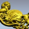 Royal Coat of Arms 3D STL model for CNC carving