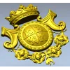 Декоративный герб с короной - 3D модель STL для ЧПУ