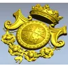 Декоративный герб с короной - 3D модель STL для ЧПУ