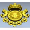 Декоративный герб с короной - 3D модель STL для ЧПУ