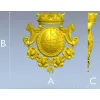 Декоративный герб с короной - 3D модель STL для ЧПУ