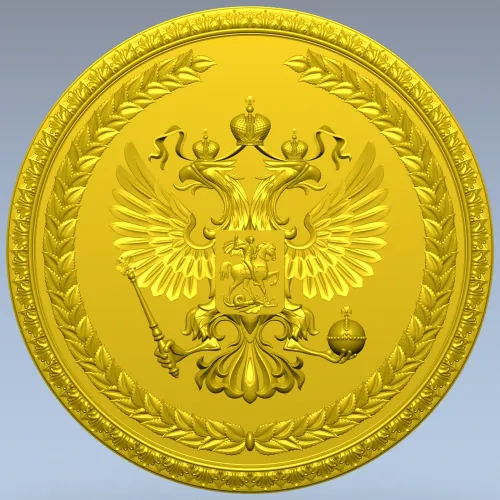 Герб Российской Федерации - 3D модель STL для ЧПУ
