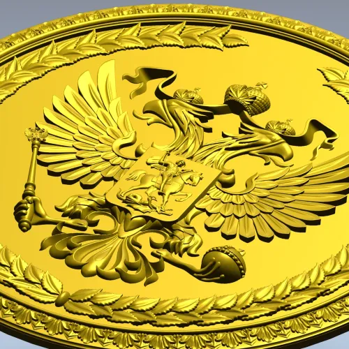 Герб Российской Федерации - 3D модель STL для ЧПУ