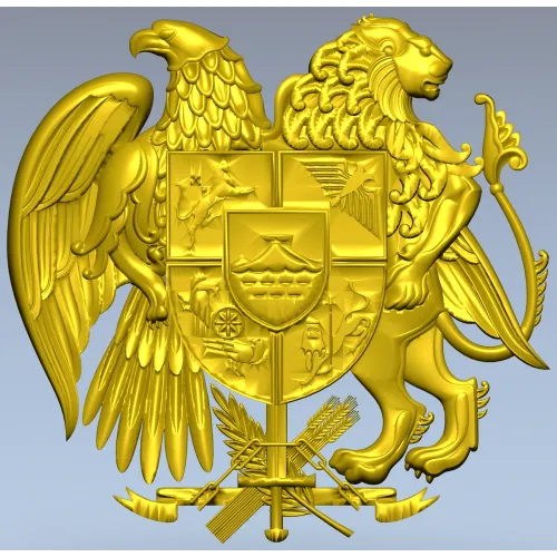 Armenian Coat of Arms STL 3D Relief for CNC