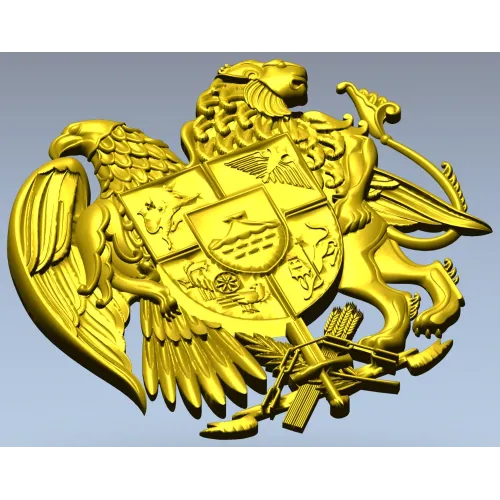 Armenian Coat of Arms STL 3D Relief for CNC