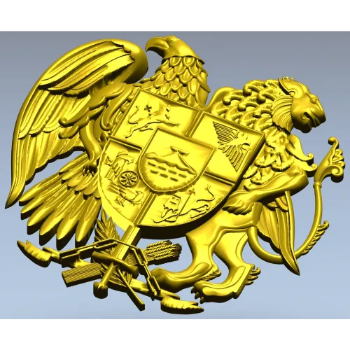 Armenian Coat of Arms STL 3D Relief for CNC