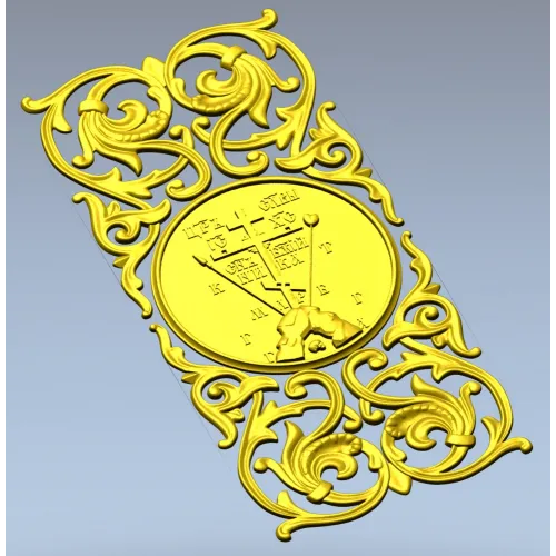 Golgotha Medallion Acanthus Panel - STL for CNC