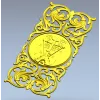 Golgotha Medallion Acanthus Panel - STL for CNC