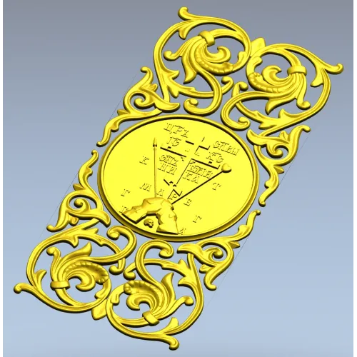 Golgotha Medallion Acanthus Panel - STL for CNC
