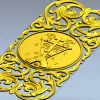 Golgotha Medallion Acanthus Panel - STL for CNC