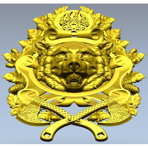 Волчья эмблема - 3D модель STL для ЧПУ