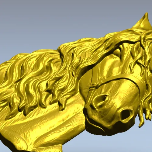 Голова коня в гриве - 3D модель STL для ЧПУ