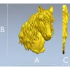 Голова коня в гриве - 3D модель STL для ЧПУ