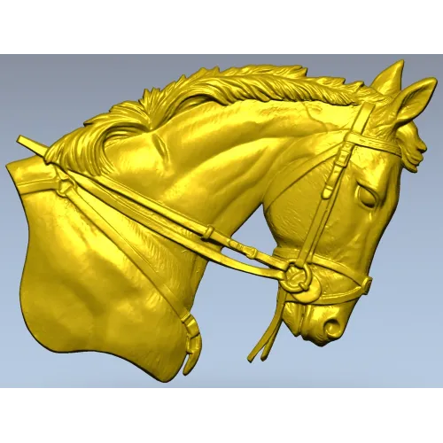 Horse head relief STL - high-detail 3D model for CNC carving