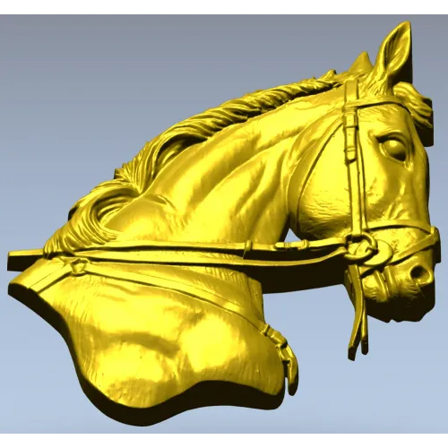 Horse head relief STL - high-detail 3D model for CNC carving