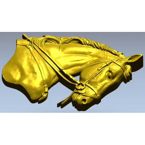 Horse head relief STL - high-detail 3D model for CNC carving